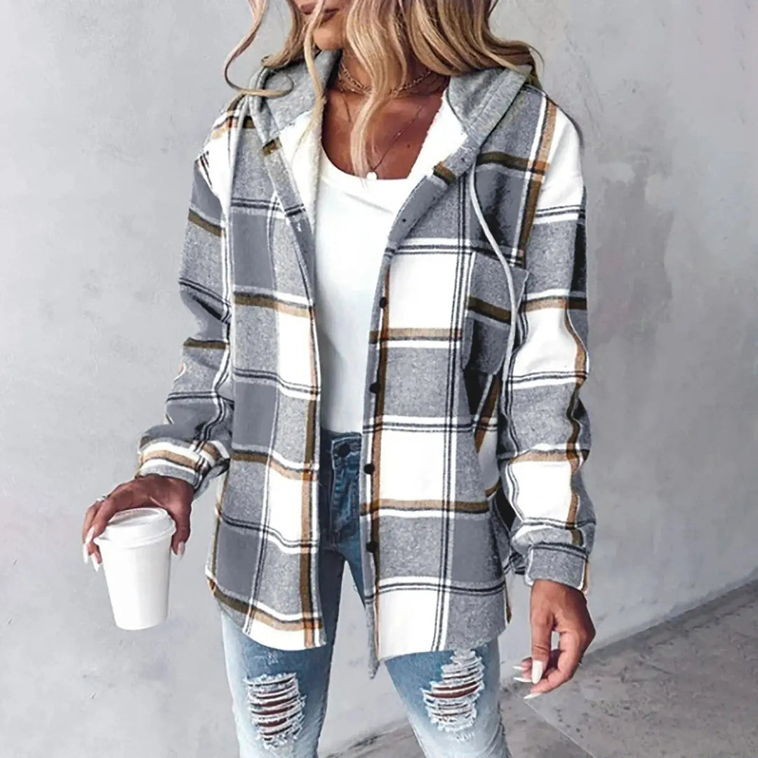 Emma | Checked Hooded Shacket