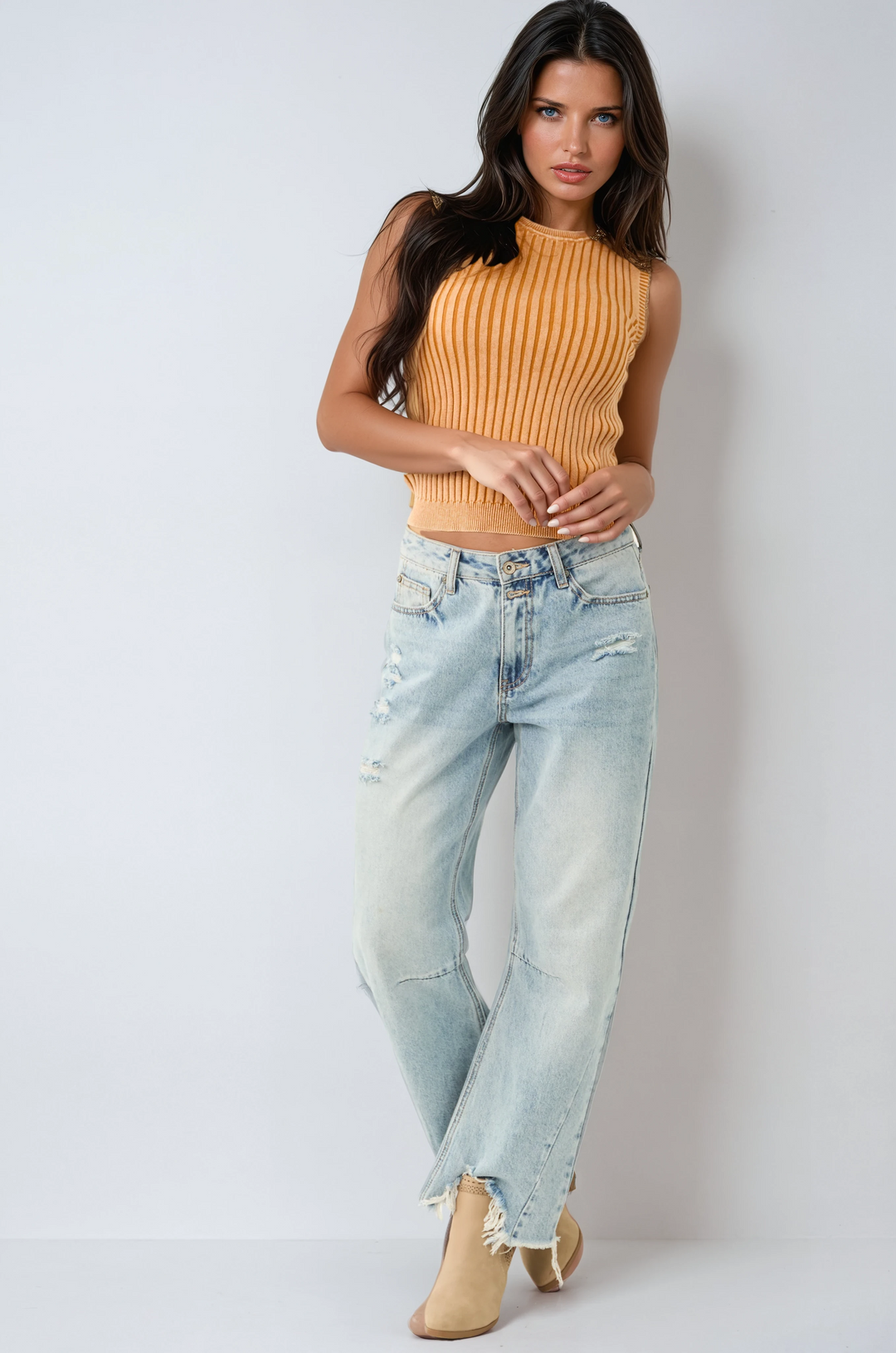 Liora | Light Denim with Wide Legs